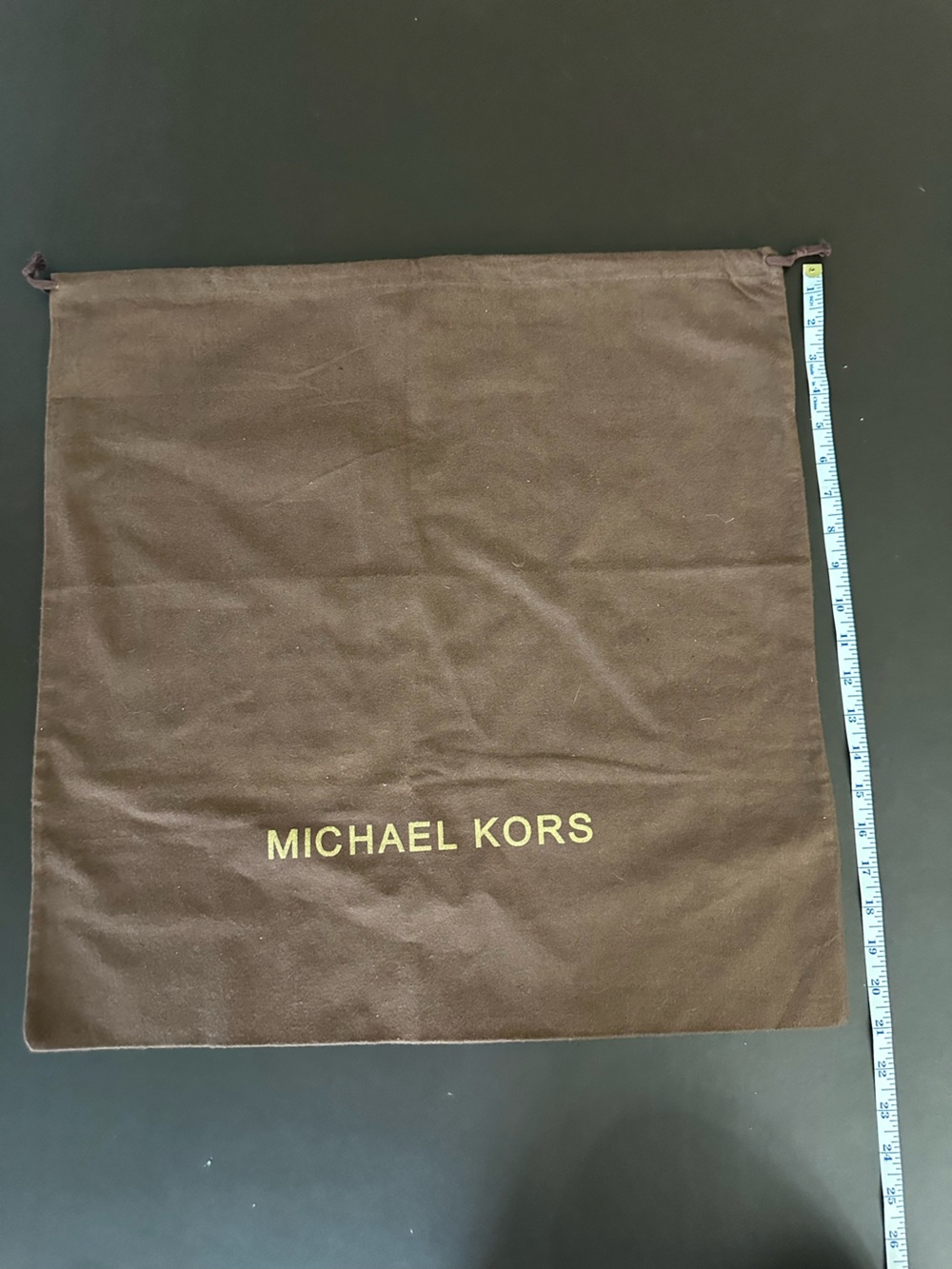 Michael Kors Brown Drawstring Dust Bag with Gold Logo